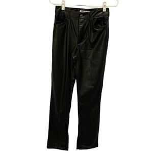 Zara Black Faux Leather Pants Women’s Size 4 High Rise